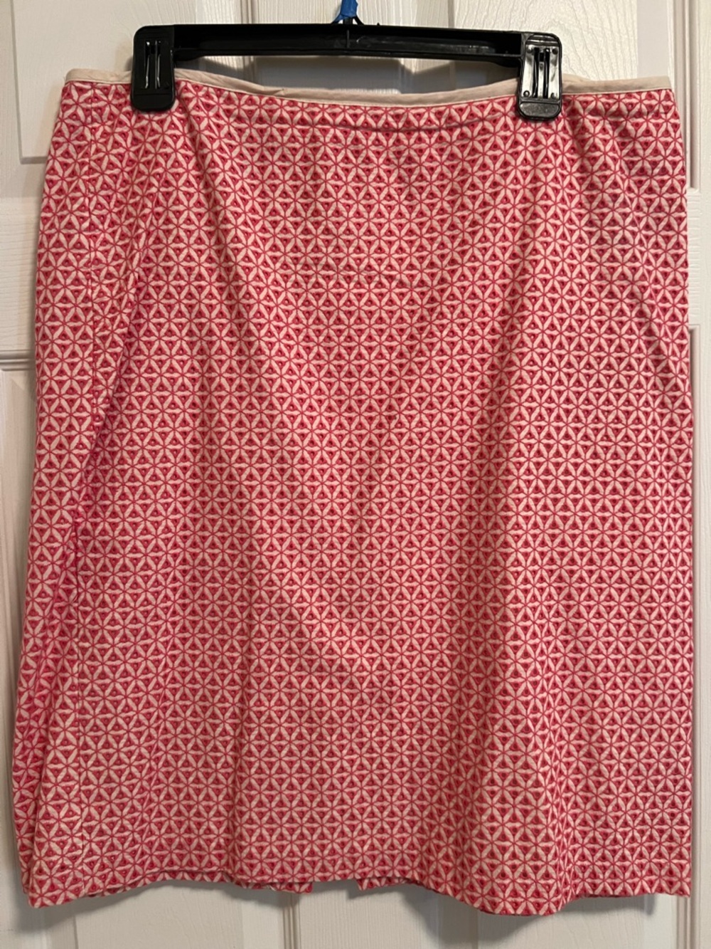 Talbots Women's Pink Patterned Pencil Skirt